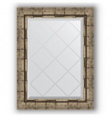 Зеркало с гравировкой в багетной раме Evoform Exclusive-G BY 4007 53 x 71 см, серебряный бамбук