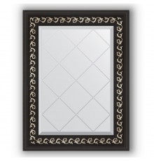 Зеркало с гравировкой в багетной раме Evoform Exclusive-G BY 4010 55 x 72 см, черный ардеко