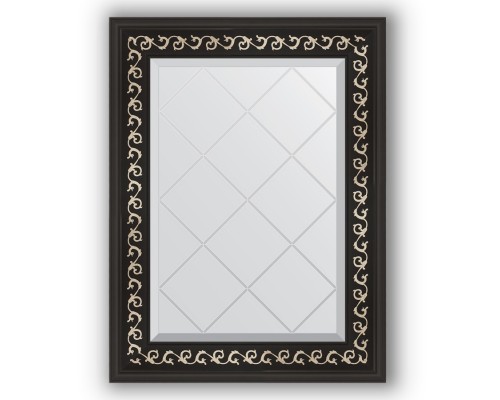 Зеркало с гравировкой в багетной раме Evoform Exclusive-G BY 4010 55 x 72 см, черный ардеко