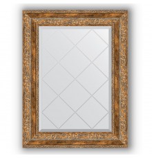 Зеркало с гравировкой в багетной раме Evoform Exclusive-G BY 4016 55 x 72 см, виньетка античная латунь