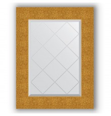 Зеркало с гравировкой в багетной раме Evoform Exclusive-G BY 4022 56 x 74 см, чеканка золотая