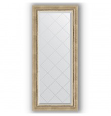 Зеркало с гравировкой в багетной раме Evoform Exclusive-G BY 4046 53 x 123 см, состаренное серебро с плетением