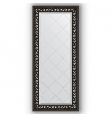 Зеркало с гравировкой в багетной раме Evoform Exclusive-G BY 4053 55 x 124 см, черный ардеко