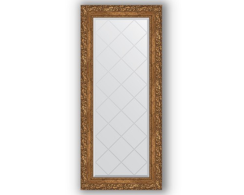 Зеркало с гравировкой в багетной раме Evoform Exclusive-G BY 4056 55 x 125 см, виньетка бронзовая