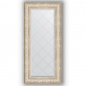 Зеркало с гравировкой в багетной раме Evoform Exclusive-G BY 4082 60 x 130 см, виньетка серебро