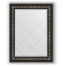 Зеркало с гравировкой в багетной раме Evoform Exclusive-G BY 4096 65 x 87 см, черный ардеко