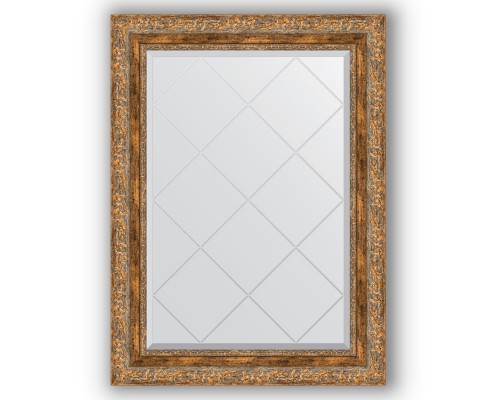 Зеркало с гравировкой в багетной раме Evoform Exclusive-G BY 4101 65 x 87 см, виньетка античная бронза