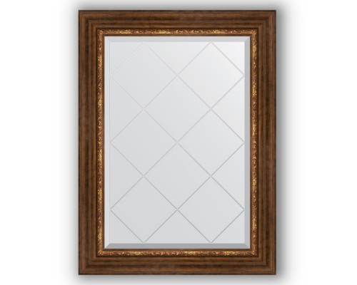 Зеркало с гравировкой в багетной раме Evoform Exclusive-G BY 4105 66 x 89 см, римская бронза