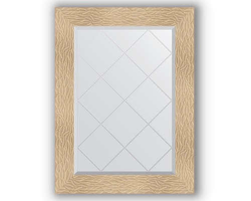 Зеркало с гравировкой в багетной раме Evoform Exclusive-G BY 4107 66 x 89 см, золотые дюны