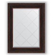 Зеркало с гравировкой в багетной раме Evoform Exclusive-G BY 4119 69 x 91 см, темный прованс