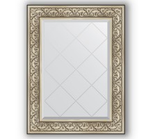 Зеркало с гравировкой в багетной раме Evoform Exclusive-G BY 4123 70 x 92 см, барокко серебро