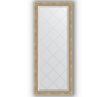 Зеркало с гравировкой в багетной раме Evoform Exclusive-G BY 4132 63 x 153 см, состаренное серебро с плетением