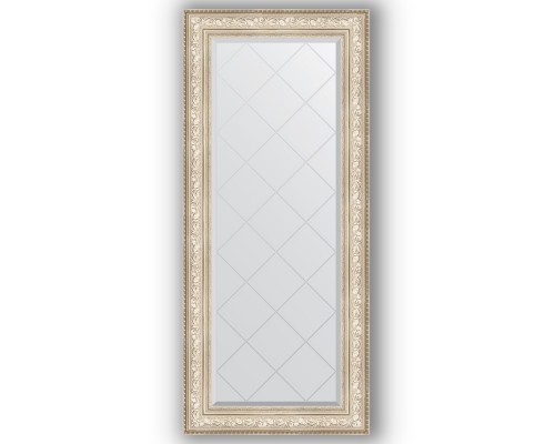 Зеркало с гравировкой в багетной раме Evoform Exclusive-G BY 4168 70 x 160 см, виньетка серебро