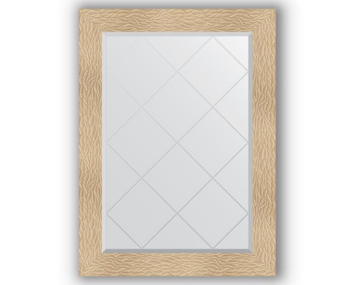 Зеркало с гравировкой в багетной раме Evoform Exclusive-G BY 4193 76 x 104 см, золотые дюны