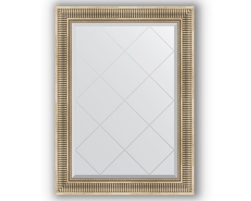 Зеркало с гравировкой в багетной раме Evoform Exclusive-G BY 4196 77 x 107 см, серебряный акведук