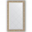 Зеркало с гравировкой в багетной раме Evoform Exclusive-G BY 4218 73 x 128 см, состаренное серебро с плетением