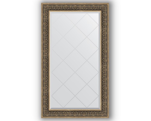 Зеркало с гравировкой в багетной раме Evoform Exclusive-G BY 4250 79 x 134 см, вензель серебряный
