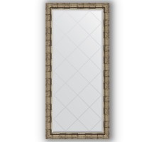 Зеркало с гравировкой в багетной раме Evoform Exclusive-G BY 4265 73 x 155 см, серебряный бамбук