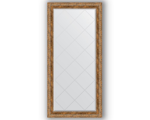 Зеркало с гравировкой в багетной раме Evoform Exclusive-G BY 4273 75 x 157 см, виньетка античная бронза