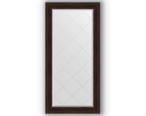 Зеркало с гравировкой в багетной раме Evoform Exclusive-G BY 4291 79 x 161 см, темный прованс