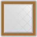 Зеркало с гравировкой в багетной раме Evoform Exclusive-G BY 4303 83 x 83 см, состаренное золото с плетением