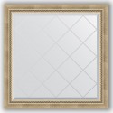 Зеркало с гравировкой в багетной раме Evoform Exclusive-G BY 4304 83 x 83 см, состаренное серебро с плетением