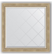 Зеркало с гравировкой в багетной раме Evoform Exclusive-G BY 4304 83 x 83 см, состаренное серебро с плетением