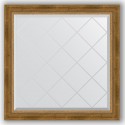 Зеркало с гравировкой в багетной раме Evoform Exclusive-G BY 4305 83 x 83 см, состаренная бронза с плетением
