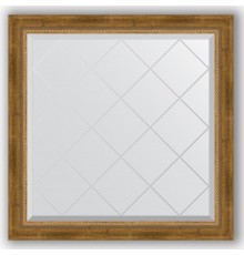 Зеркало с гравировкой в багетной раме Evoform Exclusive-G BY 4305 83 x 83 см, состаренная бронза с плетением