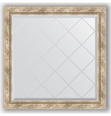 Зеркало с гравировкой в багетной раме Evoform Exclusive-G BY 4306 83 x 83 см, прованс с плетением