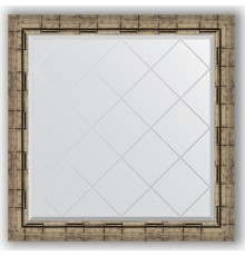 Зеркало с гравировкой в багетной раме Evoform Exclusive-G BY 4308 83 x 83 см, серебряный бамбук