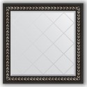 Зеркало с гравировкой в багетной раме Evoform Exclusive-G BY 4311 85 x 85 см, черный ардеко