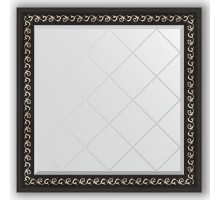 Зеркало с гравировкой в багетной раме Evoform Exclusive-G BY 4311 85 x 85 см, черный ардеко