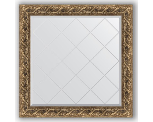 Зеркало с гравировкой в багетной раме Evoform Exclusive-G BY 4313 86 x 86 см, фреска