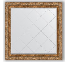 Зеркало с гравировкой в багетной раме Evoform Exclusive-G BY 4316 85 x 85 см, виньетка античная бронза