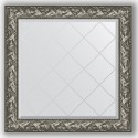 Зеркало с гравировкой в багетной раме Evoform Exclusive-G BY 4329 89 x 89 см, византия серебро