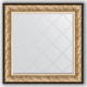 Зеркало с гравировкой в багетной раме Evoform Exclusive-G BY 4337 90 x 90 см, барокко золото