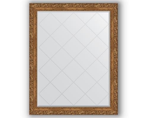 Зеркало с гравировкой в багетной раме Evoform Exclusive-G BY 4357 95 x 120 см, виньетка бронзовая