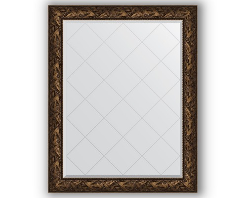 Зеркало с гравировкой в багетной раме Evoform Exclusive-G BY 4373 99 x 124 см, византия бронза