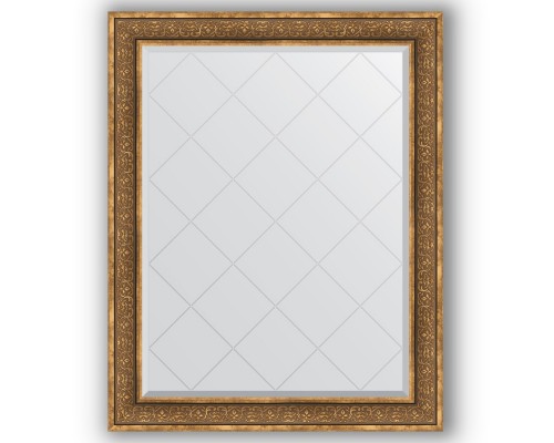 Зеркало с гравировкой в багетной раме Evoform Exclusive-G BY 4378 99 x 124 см, вензель бронзовый