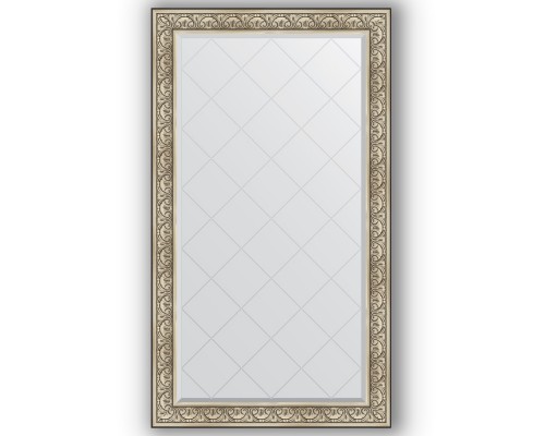 Зеркало с гравировкой в багетной раме Evoform Exclusive-G BY 4424 100 x 175 см, барокко серебро