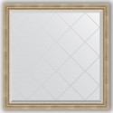 Зеркало с гравировкой в багетной раме Evoform Exclusive-G BY 4433 103 x 103 см, состаренное серебро с плетением
