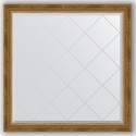 Зеркало с гравировкой в багетной раме Evoform Exclusive-G BY 4434 103 x 103 см, состаренная бронза с плетением