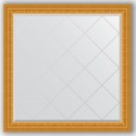 Зеркало с гравировкой в багетной раме Evoform Exclusive-G BY 4439 105 x 105 см, сусальное золото