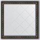 Зеркало с гравировкой в багетной раме Evoform Exclusive-G BY 4440 105 x 105 см, черный ардеко