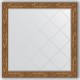 Зеркало с гравировкой в багетной раме Evoform Exclusive-G BY 4443 105 x 105 см, виньетка бронзовая