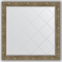 Зеркало с гравировкой в багетной раме Evoform Exclusive-G BY 4446 105 x 105 см, виньетка античная латунь