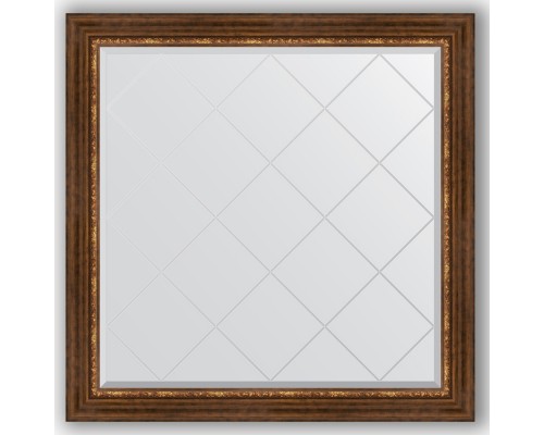 Зеркало с гравировкой в багетной раме Evoform Exclusive-G BY 4449 106 x 106 см, римская бронза