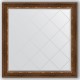 Зеркало с гравировкой в багетной раме Evoform Exclusive-G BY 4449 106 x 106 см, римская бронза