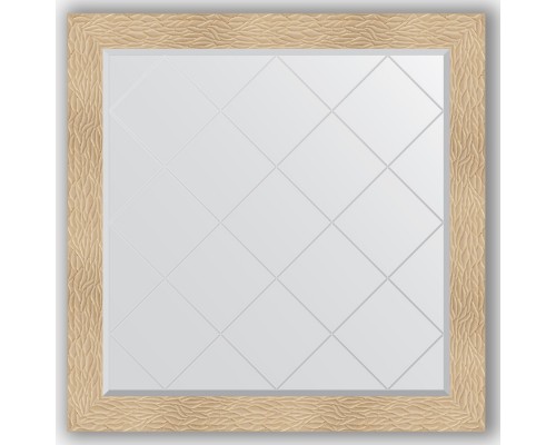 Зеркало с гравировкой в багетной раме Evoform Exclusive-G BY 4451 106 x 106 см, золотые дюны